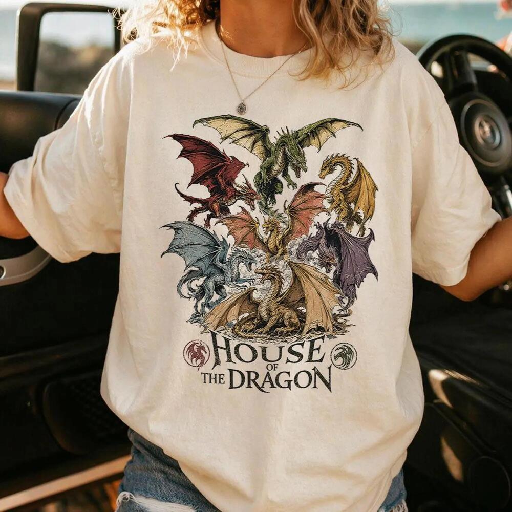 House Of The Dragon Multi Dragon Targaryen Fantasy Rider Fan Gift T Shirt